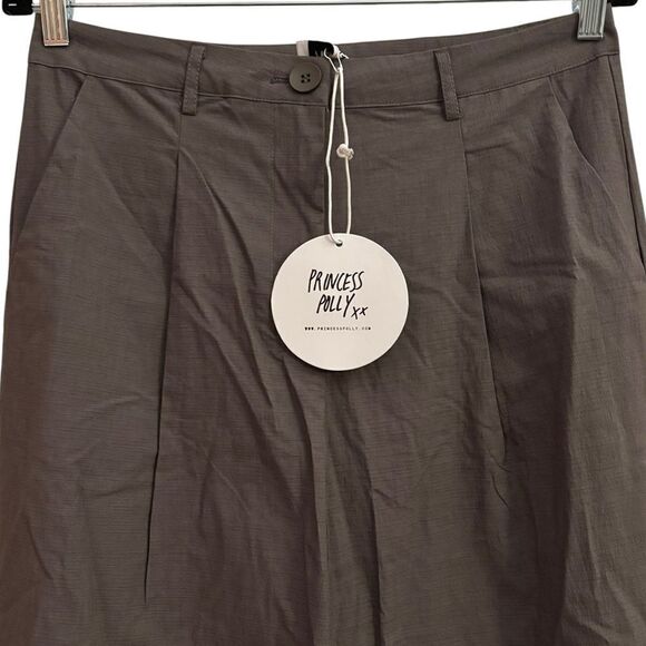 Princess Polly NWT Betsy High Rise Wide Leg Grey Casual to Career Pant Size 10 - Picture 10 of 15